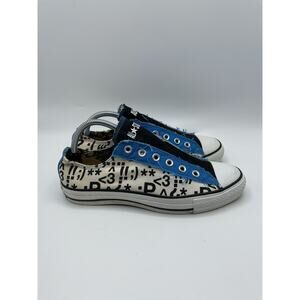 Custom Converse All Star Shoes Math Numbers Slip On Sneakers Women's 9 Men's 7